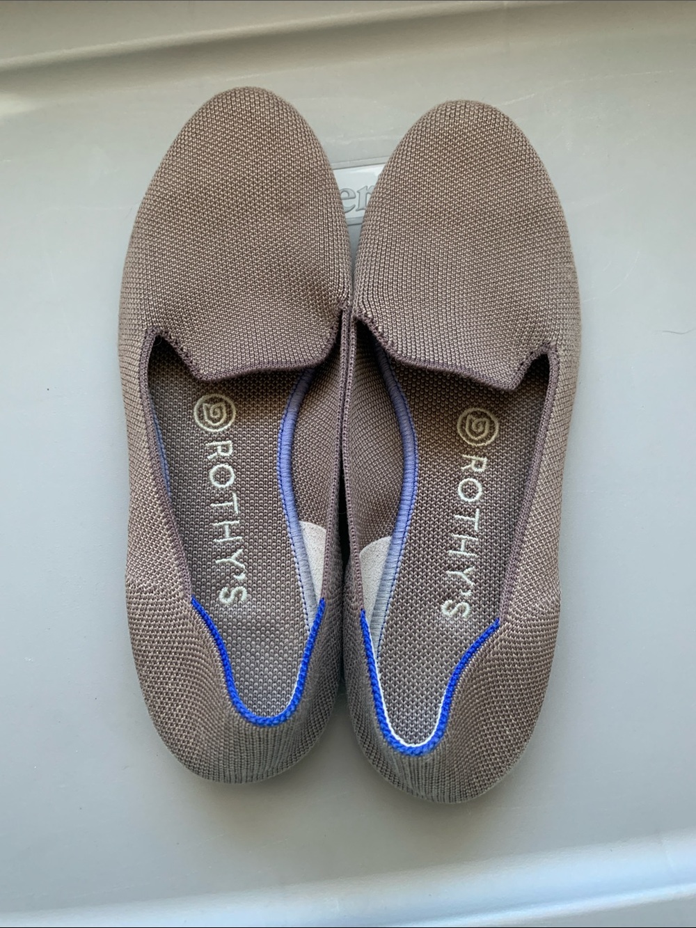 Rothy's Mocha Brown Taupe Knit Slip-Ons Size 7.5